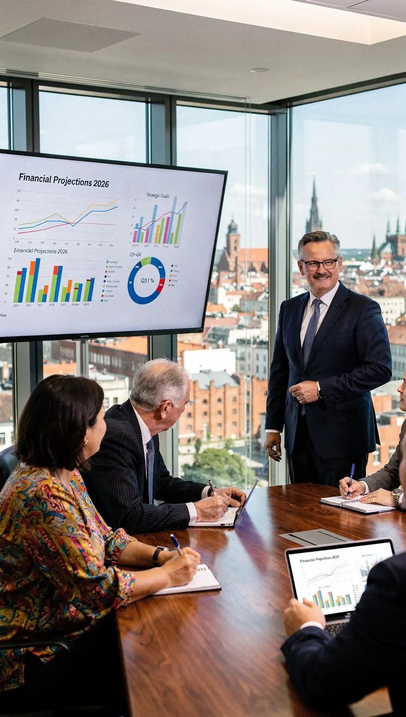 Zbliżenie na ręce trzymające kalkulator i notatnik z planem budżetu domowego.